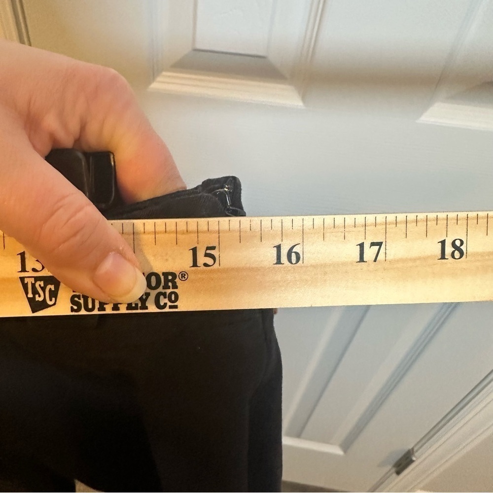 Talbots Chatham Ankle Pants Size 8P Black Hip / Side Zip Stretch Classic 31x33 - Picture 8 of 11